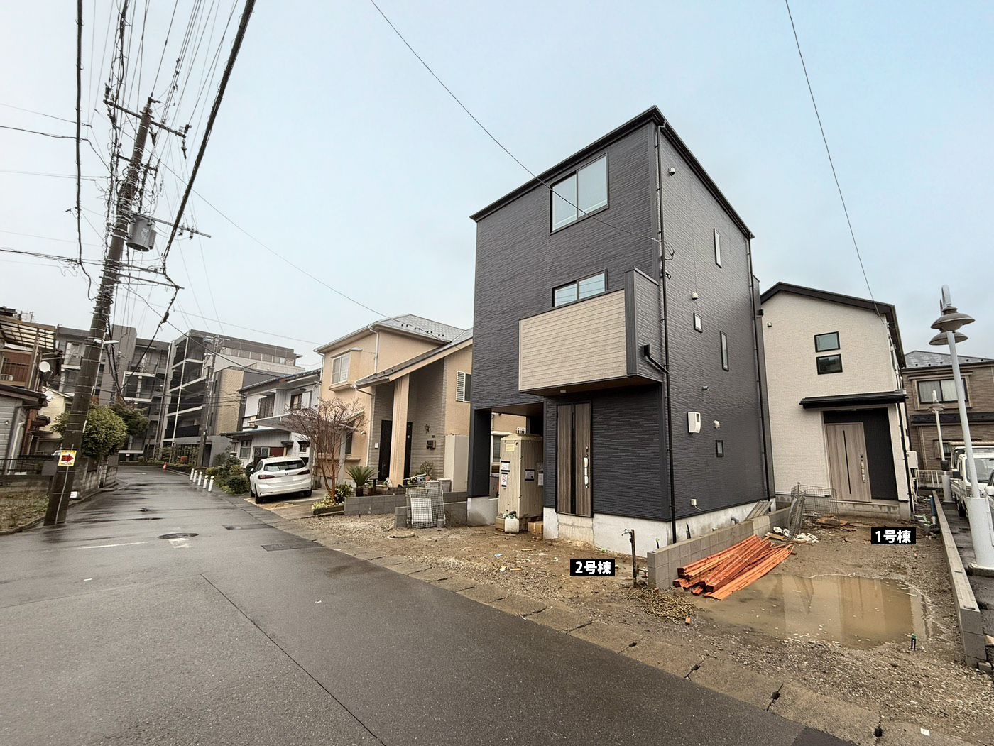 川崎市中原区上平間_前面道路から撮影(2025年12月)